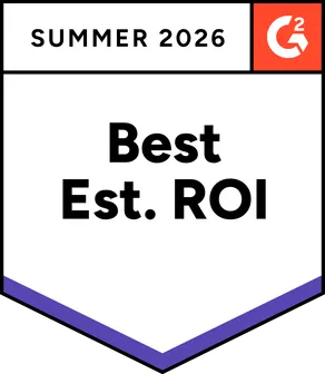 G2 Best Estimated ROI, Summer 2026