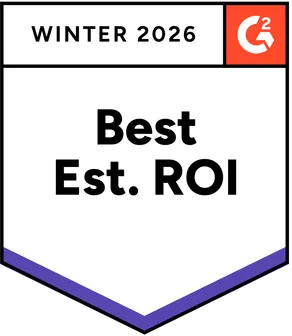 G2 Best Estimated ROI, Winter 2026
