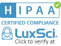 LuxSci helps ensure HIPAA-Compliance for email and web services.
